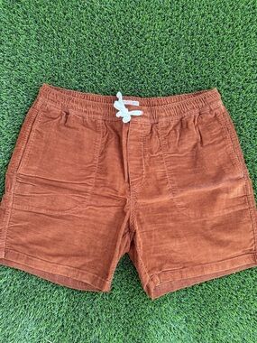 J. Crew / Wallace & Barnes Rust Brown Men’s Flat Front Corduroy Shorts
